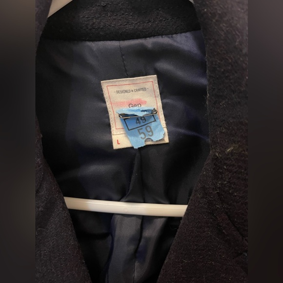 Navy Gap Moto jacket. Wool - Picture 3 of 3